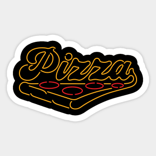 Neon Pizza Sticker